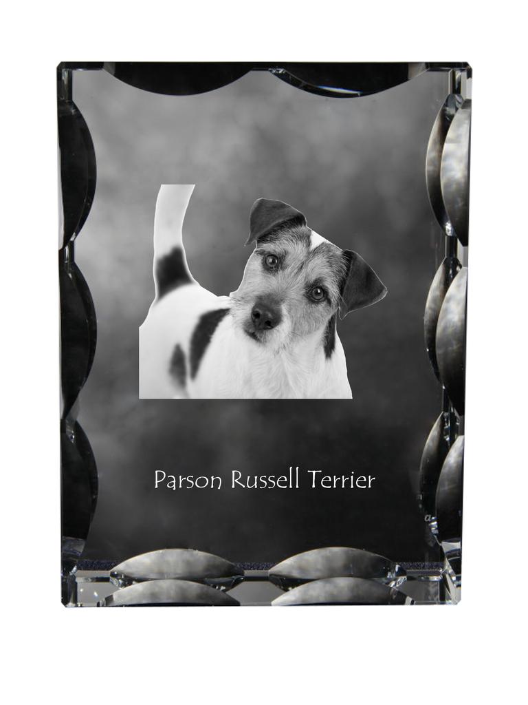 Parson Russell Terrier – Crystal with a picture of a dog, glass statuette with a picture | Art-Dog