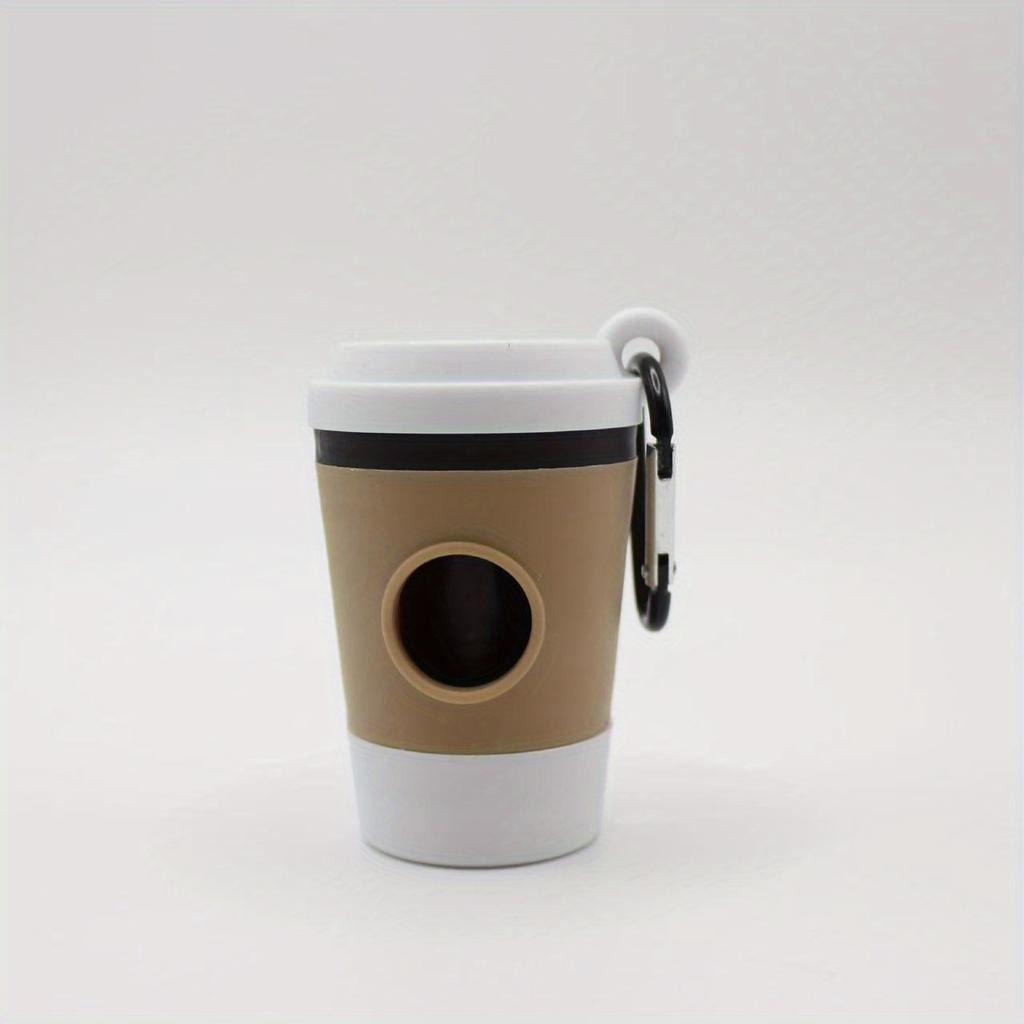 Диспенсер для пакетов для уборки собачьих экскрементов, Портативная форма кофейной чашки, Встроенное отделение для отходов | Зажим для рук для прогулок на свежем воздухе, Диспенсер для мусорных пакетов