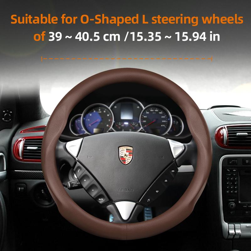 Подходит для Porsche Ультратонкая Дышащая Кожаная Накладка на Руль Подходит для Casenne 996 Macan 957 Volante Boxster 986 718 Alcantara 997