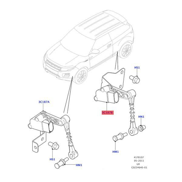 LR024220 Датчик высоты пневмоподвески для Land Rover Range Rover Evoque