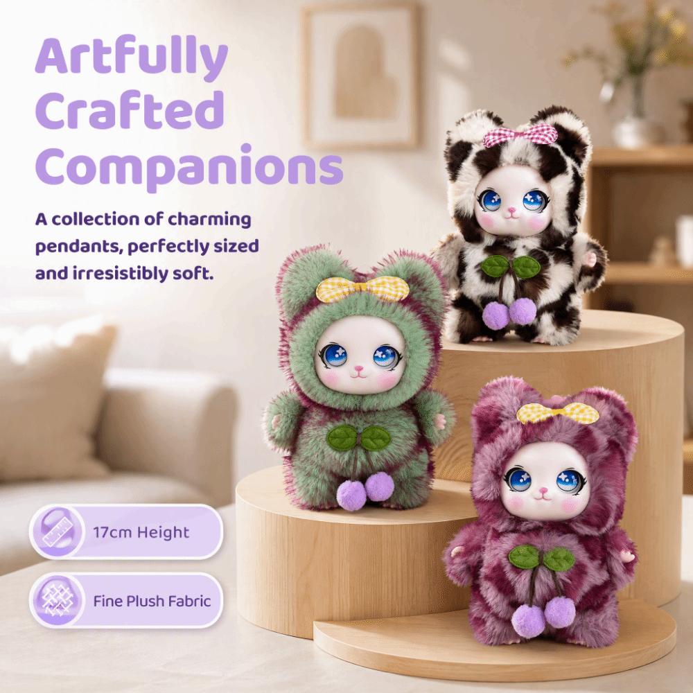 Vinyl Face Stuffed Animal Bag Charm Cute Stuffed Kawaii Plush Pendant  Gift For Women
