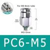 PC Pneumatic Quick Connector 304 Stainless Steel G Thread M5 M6 1/8" 1/4" 3/8" 1/2" BSP External Thread Pipe Water Gas Connector