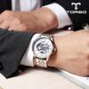 TORSO Torso T605M Zephyrus Skeleton автоматические часы мужские металлические часы (кожаный ремешок в комплекте),Корейские популярные часы