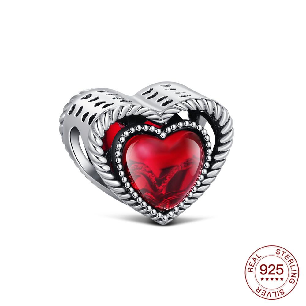 Серия Медное Сердце Бусины Семейные Любовные Шармы Изготовление Украшений Для Оригинального Браслета Женская Модная Бижутерия Подарки