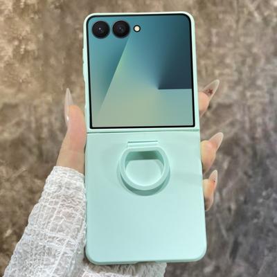 Матовый чехол-подставка для пальца для Samsung Galaxy Z Flip 7 6 5 Защитная жесткая PC-оболочка Galaxy Z Flip 7 FE 7FE Задняя крышка