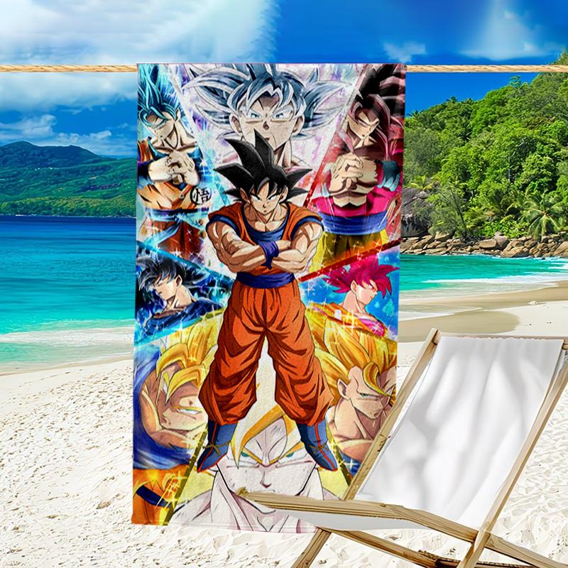 1pc Dragon Ball2 Beach Towel, Beach and Seaside Swimming Pool Equipment, Fashion Pattern, Rectangular, Travel Essentials