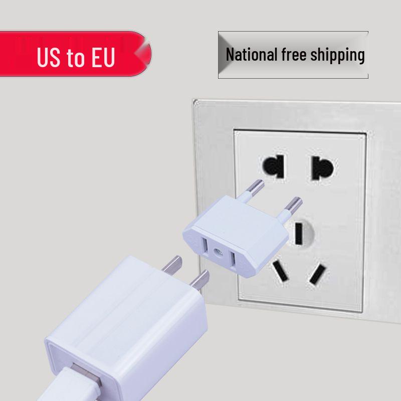 Европейский на американский адаптер вилки 4.0: Французский круглый к плоскому преобразователь питания
