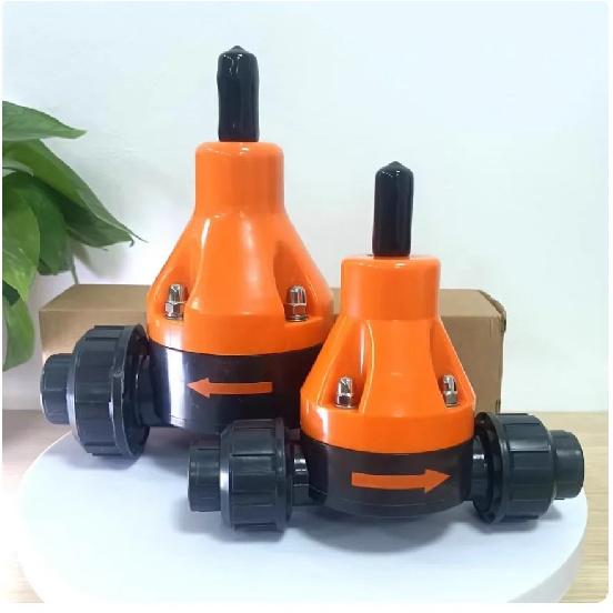 DN15/20/25/32/UPVC Back Pressure Valve Plastic Pressure Relief Valve, Safety Valve for Metering Pump, Diaphragm Corrosion