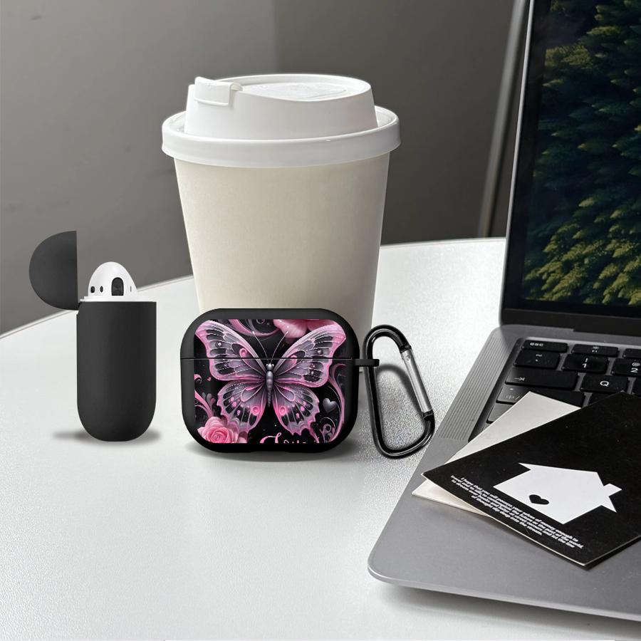 Pink Flowers And Butterflies Case For Airpods 3 Pro3 Pro 4 2 1 Pro2 Earphone Cases Cover
