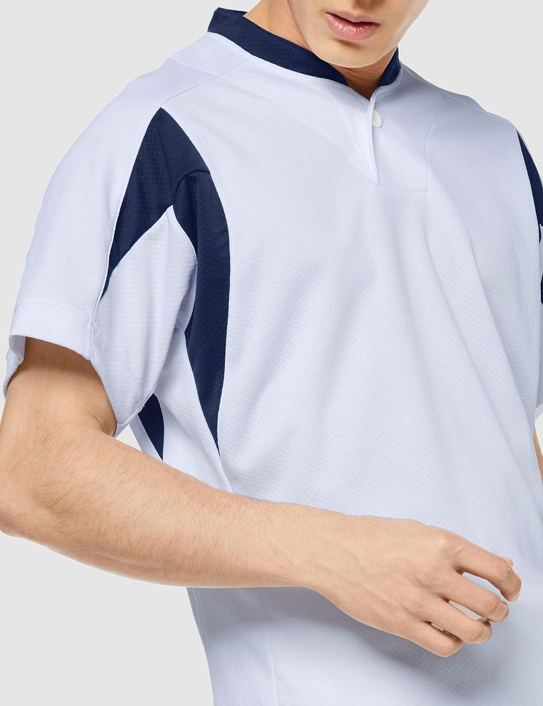 Бейсбольная форма с одной пуговицей, бейсбольная белая x синяя, японская, размер O – японский [SSK], футболка мужская (1070) (эквивалент 2л)