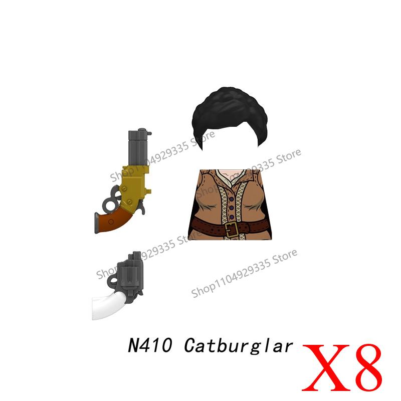 MOC Military Soldier Building Blocks US Infantry West Cowboy Soviet Army Police Game Character Arthur Morgan Gun Bricks Toy Gift