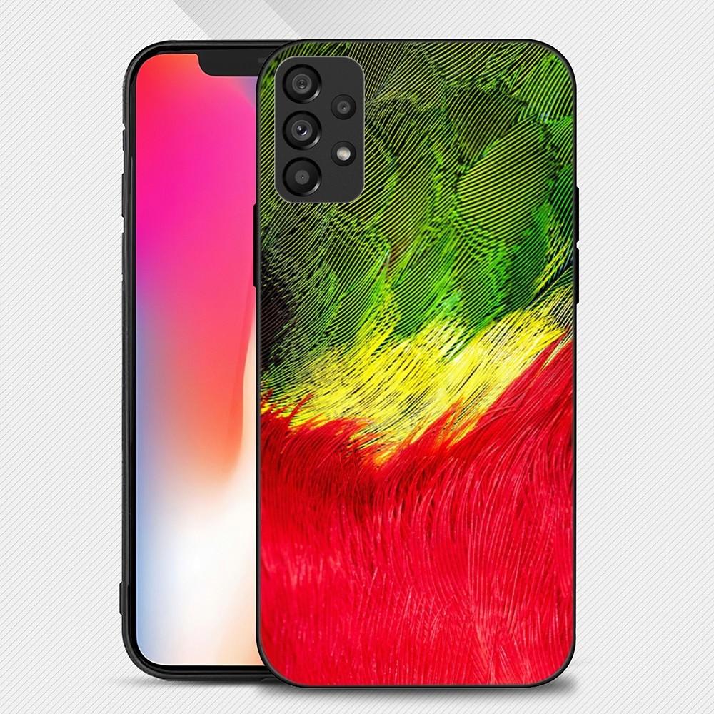 Multicolored Feathers Phone Case For Samsung Galaxy S22 S23 Ultra S21 S20 FE Plus Note 20 Soft Cover