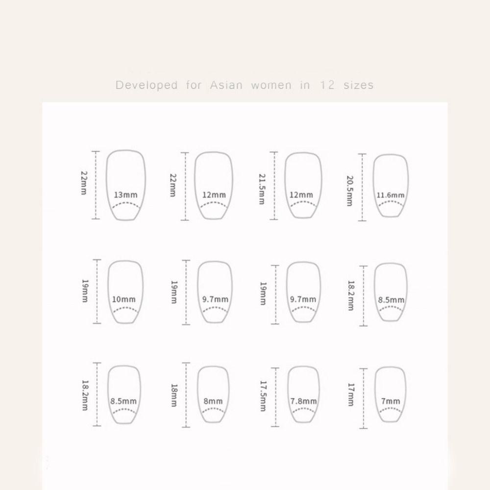 24 шт. Маникюрные накладные ногти на клеевой основе DIY Полное покрытие Балерина Искусственные ногти Милые цветы Короткий французский