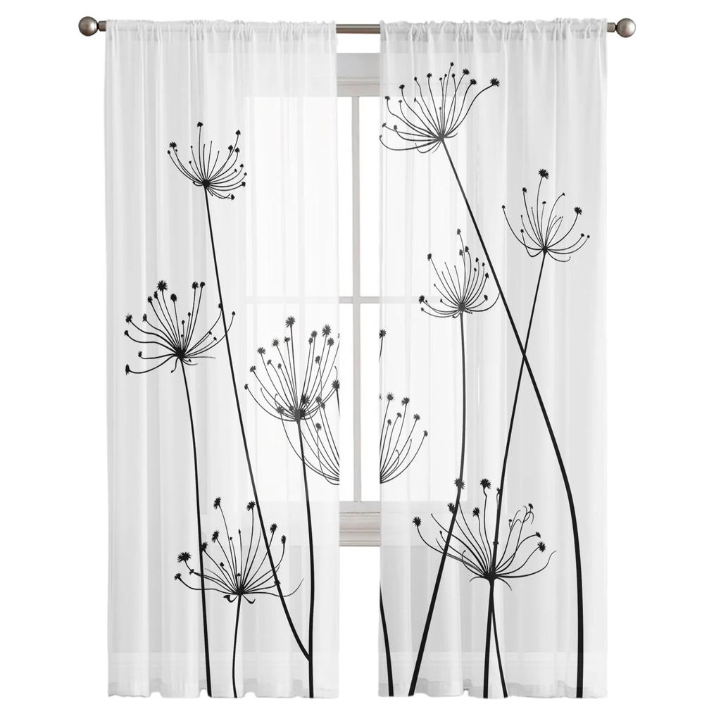 Прозрачные шторы с растительным дизайном, оконные шторы для гостиной, спальни, жалюзи, детская комната, домашний декор