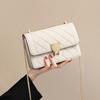 Fashionable Leather Crossbody Bag for Women Versatile Casual Diamond Chain Bag Niche Light Luxury Shoulder Bag