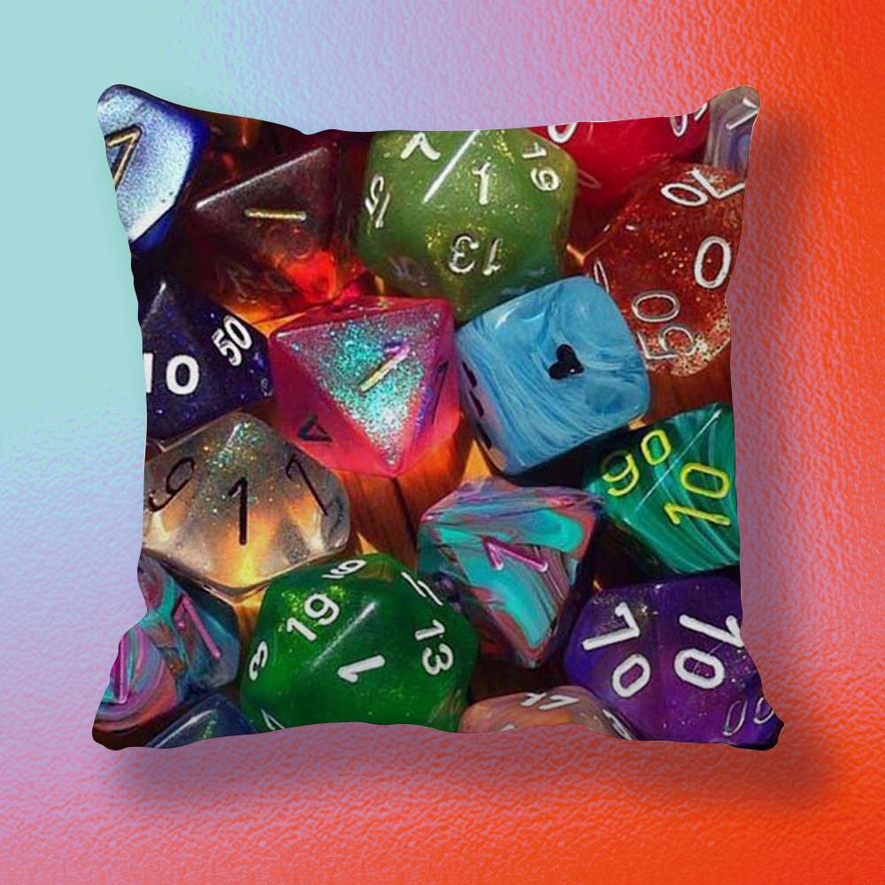 Fashion Luxury Dice Pillow cover Soft Microfiber Pillowcase Home Sofa Decor Surprise Decorative printed