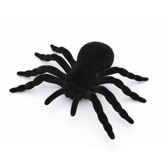Имитация паука, реалистичная, недеформированная, флокирующийся паук на Хэллоуин, страшные сцены, украшения для дома с привидениями