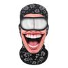 3D Printed Old Man Ski Mask Soft Elastic Full Cover Hood with White Mustache for Outdoor Skiing Masquerade Events