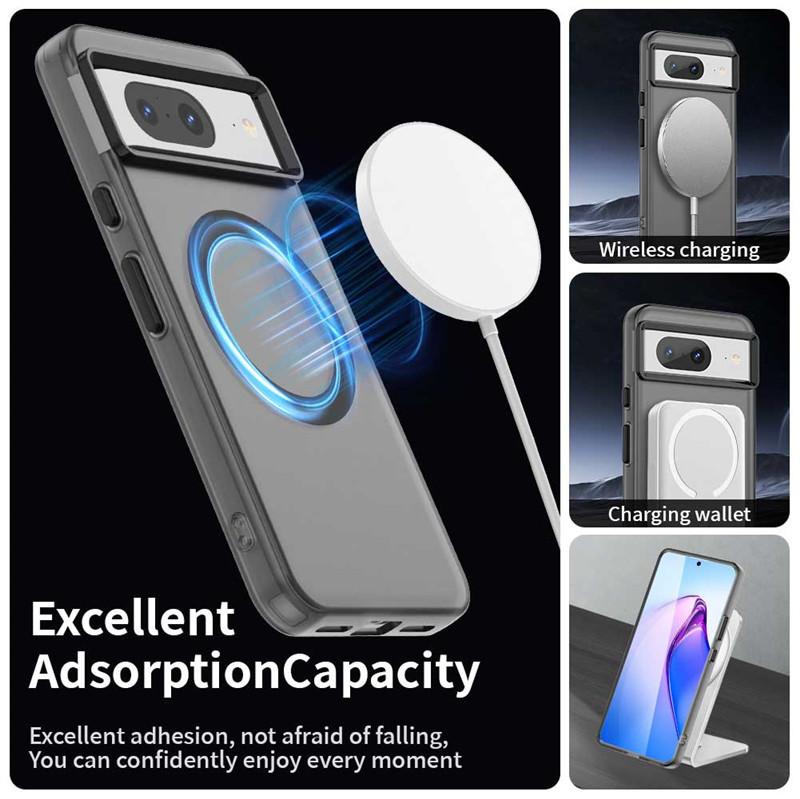 Для чехла Google Pixel 8 Для Pixel 8 8A 9 Pro XL Чехол Полупрозрачный Конфетный цвет Матовый Магнитный Ударопрочный Защитный Бампер