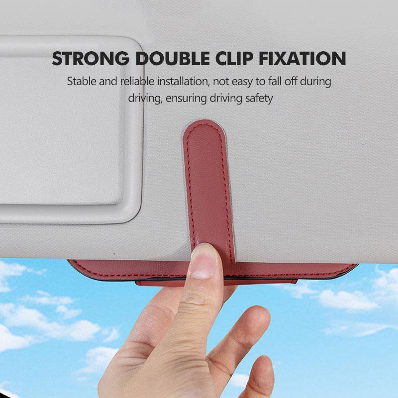 For Volkswagen VW Car Leather Glasses Case Sun Visor Sunglasses Holder Storage Box Polo Jetta Sagitar Magotan Passat B5 B6 B7 CC