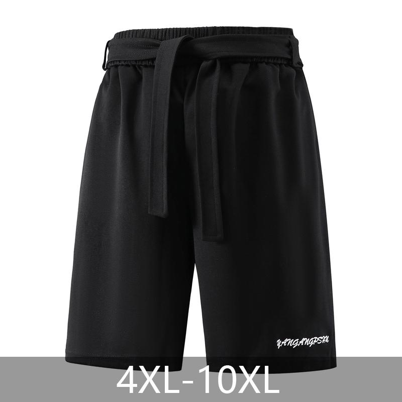 Большие размеры 4XL-10XL Летние черные шорты для мужчин Одежда Эластичная талия Повседневные шорты Оверсайз