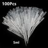 100Pcs/Lot Laboratory Pipette 5ml Plastic Disposable Graduated Container Liquid Dropper Equipment Straw Makeup Tools