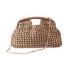 Grass Chain Crossbody Bag Large Capacity Woven Handbag Casual Summer Beach Bag  Girls