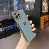 Конфетный цвет 6D гальваническое боковое сердце для iPhone17ProMax Apple 16 мелкодырчатый силиконовый 15 чехол для мобильного телефона