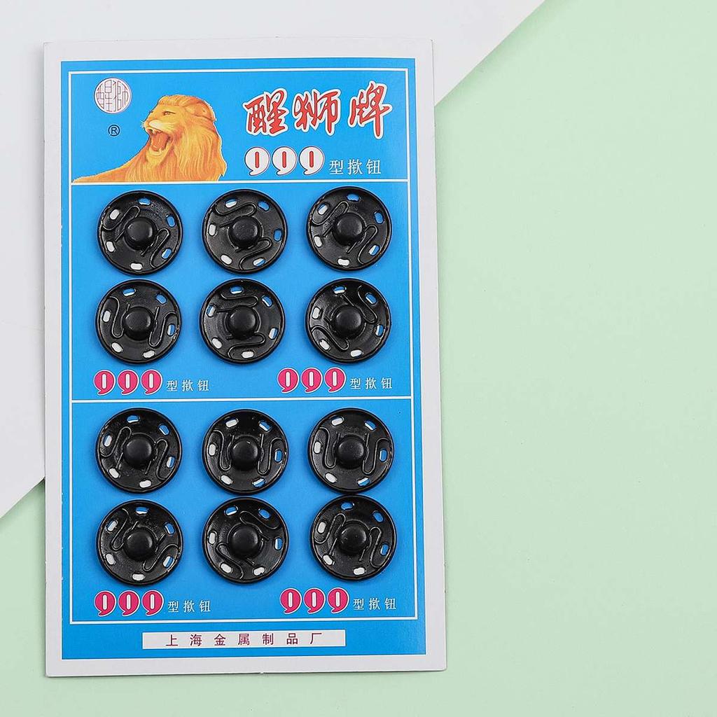 Small Metal Snap Fasteners Press Button 8/12/16/18/20mm Black Silvery Clothing Accessories Sewing Embedded Buckle