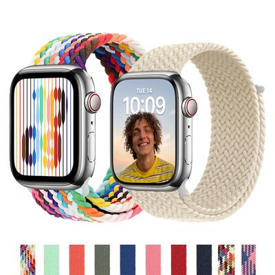 Ремешок для Apple Watch 44 мм 40 мм 45 мм 41 мм 42 мм ultra 49 мм correa Плетеный браслет Solo Loop Apple watch series 7 3 5 se 6 8