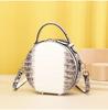 Round Genuine Leather Shoulder Bag for Women Real Leather Bags Luxury High-Quality Bags New Fashion