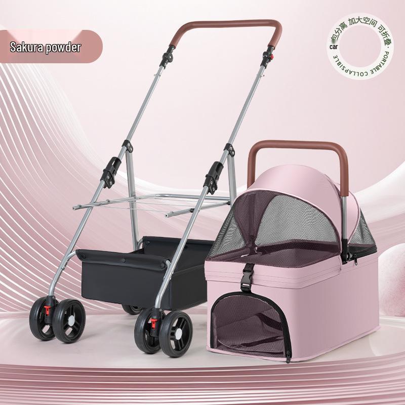 Compact Foldable Pet Stroller for Dogs and Cats