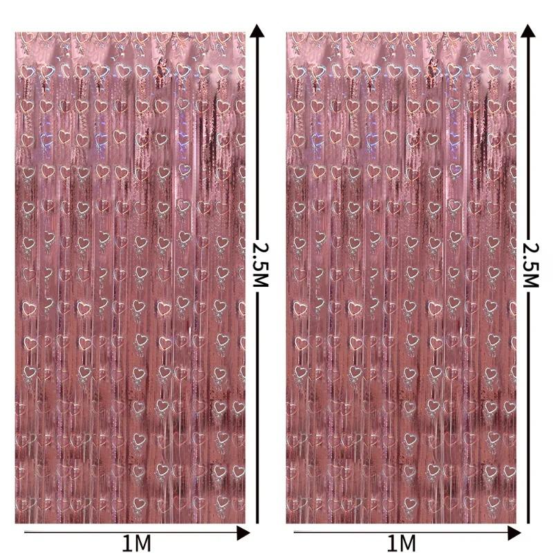 2,5 м Занавеска из шелка 'Любовный дождь' - Свадебное украшение, Фон для предложения и Реквизит для вечеринки 'Плач'