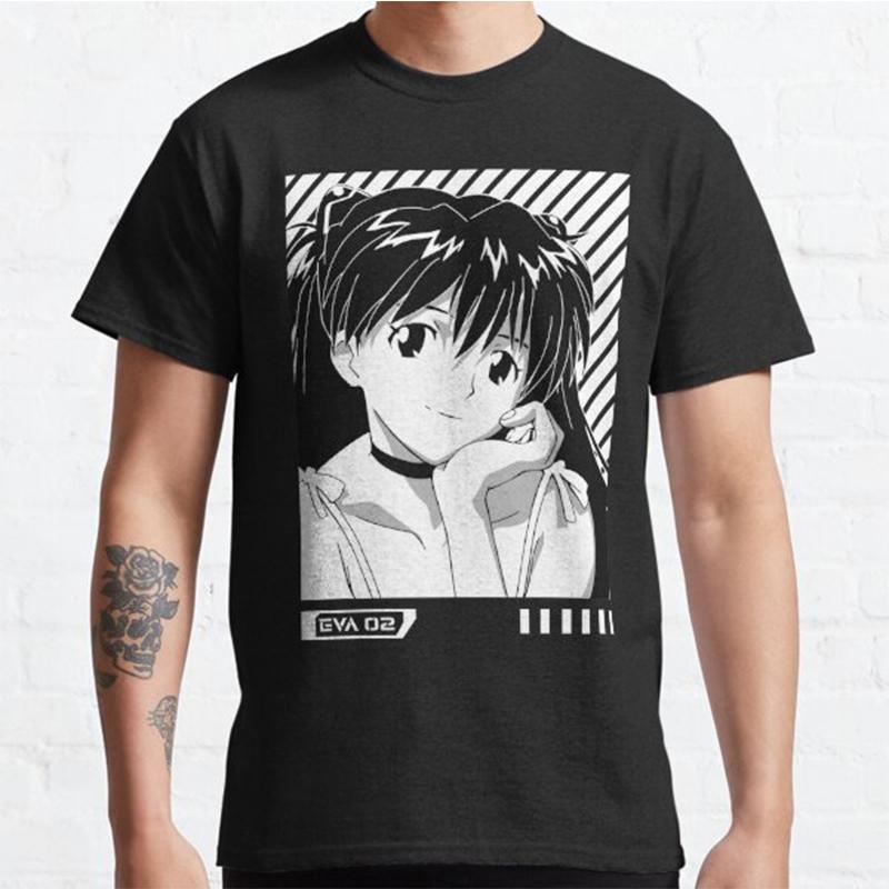 100% хлопок Neon Genesis Evangelion Ретро летние мужские футболки с принтом гитары повседневные мужские футболки