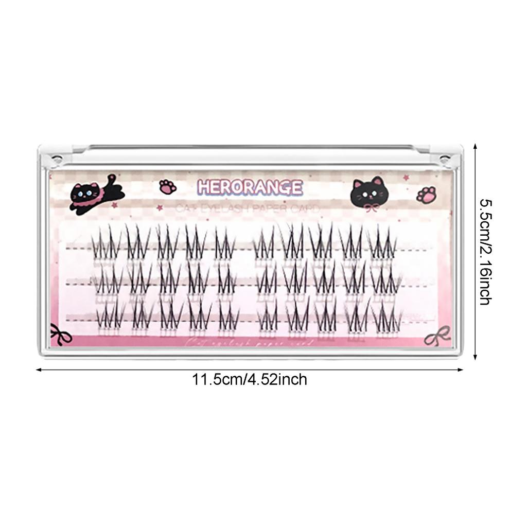 Черные долговечные накладные ресницы, отдельные ресницы-пучки, идеально подходят для девушек, натуральные пушистые ресницы для ежедневного макияжа