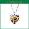 Очаровательное ожерелье-подвеска в форме сердца с драгоценным камнем «Время Шрека» для уникального стиля с красочными вариантами