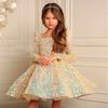 Children's Dresses Girls Middle Child Tutu Christmas Dresses Long-sleeved Dresses Girls Princess Dresses