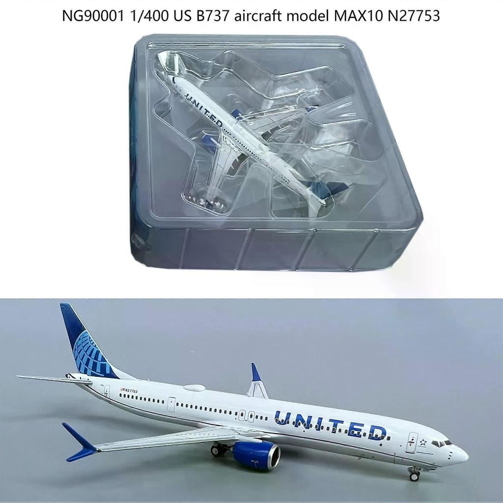 NG90001 1/400 US B737 aircraft model MAX10 N27753 Alloy Collection Model