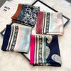 Spring and Autumn with Shirt Blue Cashew Flower Small Square Scarf Silk Scarf Women Career Accessories Neck Thin Scarf