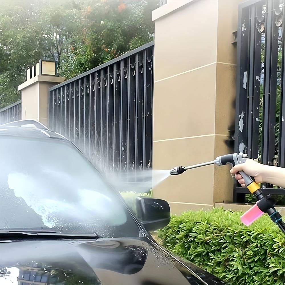 Водяной пистолет высокого давления для мойки автомобилей с дозатором мыла - подходит для автодомов, сада и транспортных средств - регулируемая насадка, инструмент для чистки транспортных средств.