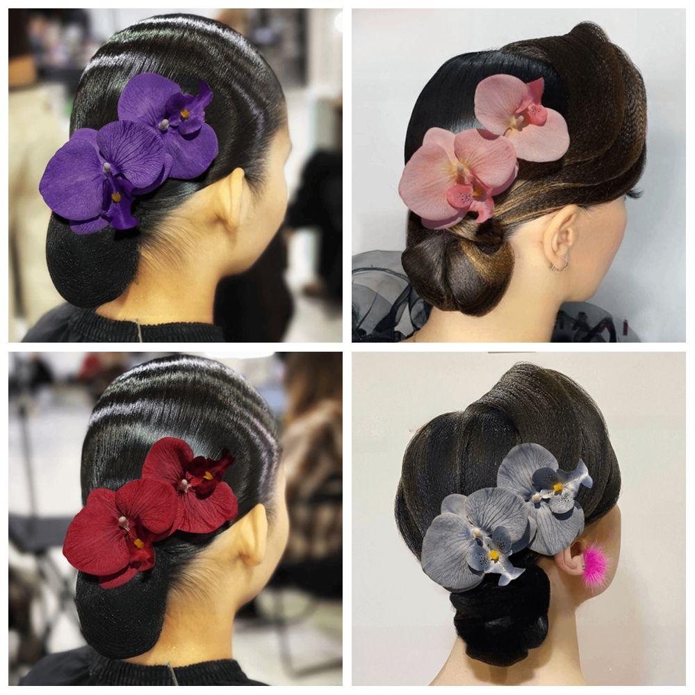 Flower Pattern Orchid Flower Hair Clip Large Size Headdress New Barrettes Ornament