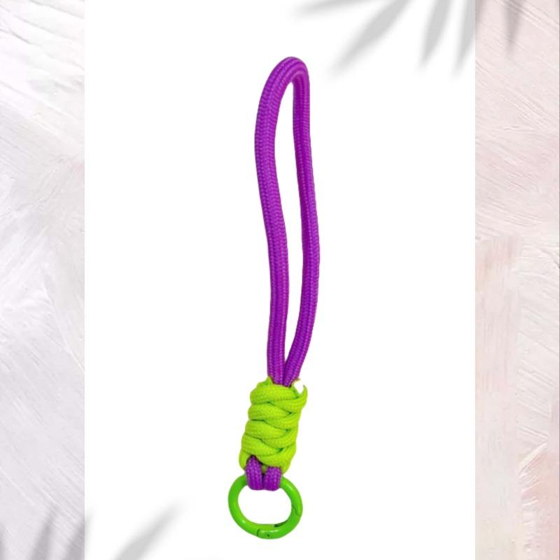 Комбинированный цветной узел для мобильного ремешка, креативный короткий плетеный ремешок, чехол для мобильного телефона, брелок для ключей, может быть съемным, веревка с защитой от потери