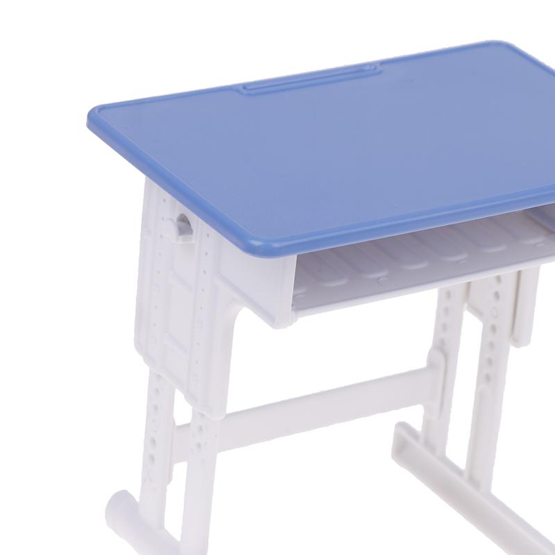 1 комплект миниатюрный кукольный домик школьная парта стул + пенал ролевые игры канцелярская модель для кукольных аксессуаров игрушка