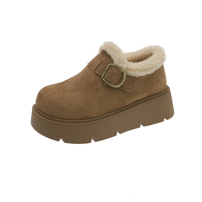 Women's Thick-soled Winter Lightweight Warm Winter Cold Padded Snow Boots Non-slip Wear-resistant Casual Sneakers Cotton Boots Le Fu Shoes