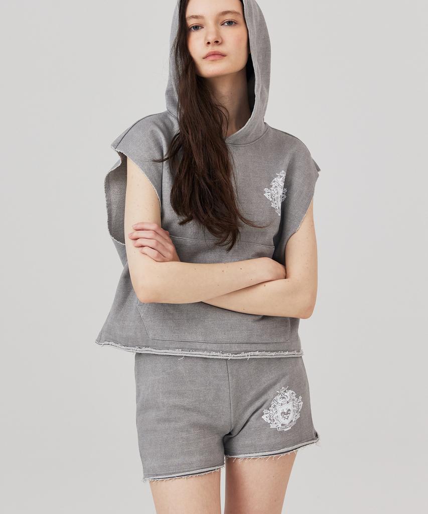 KITTY POTTERY Pigment Sweat Shorts Cool Grey
