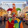 Color Block Clown Hat with White Pom Poms Halloween Party Hat Funny Joker Hat  Party