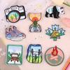 Original Embroidered Clothing Patches: Letter & Animal Designs for Camping Gear