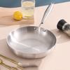 304 Stainless Steel Frying Pan Non Stick Pan Fried Steak Pot Uncoated Wok Kitchen Cookware for Gas Stove and Induction Cooker
