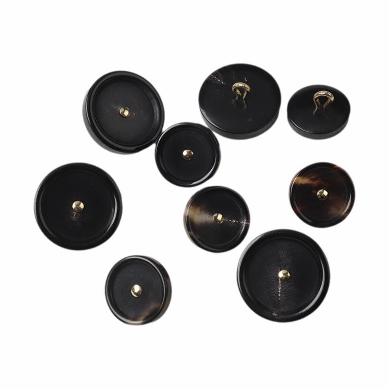 5 шт. Медная игла Рог Кость говядины Высокая ножка Натуральная пуговица Ципао Ханфу Китайская пуговица Костюм Куртка Кардиган Пуговица