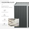 14 x 8ft Outdoor Garden Metal Storage Shed with Lockable Door, Tool Storage Box for Garden, Patio and Lawn, Grey